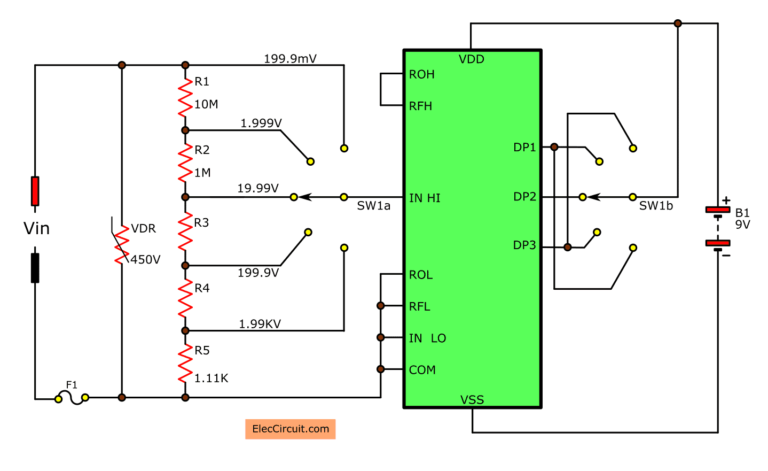 Digital Multimeter Circuit Using Icl