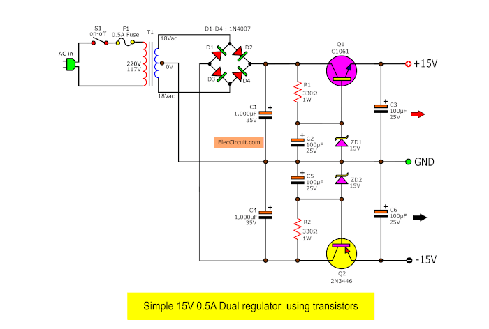 V Dc Power Supply Circuit Diagram