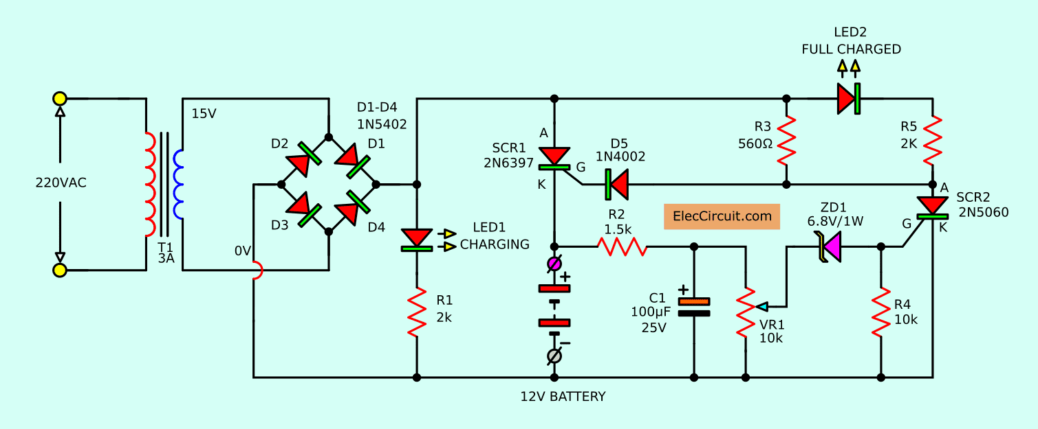 12v Battery Charger Circuit Diagram
