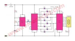 Universal digital counter circuit using CD4510 & CD4543