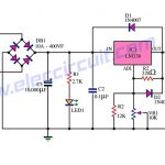 High current adjustable power supply circuit, 0-30V 20A
