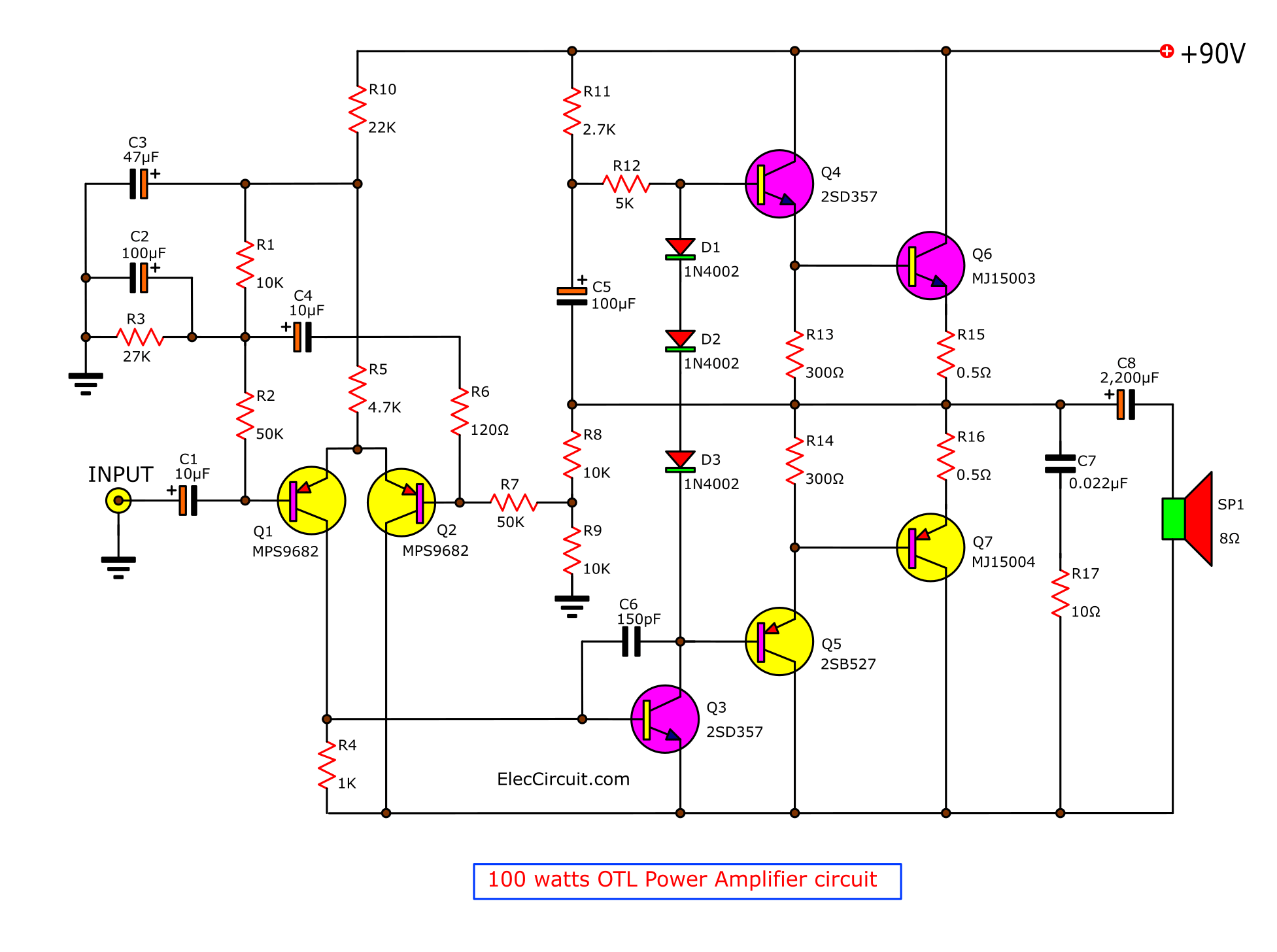 60 Watt Amplifier Circuit Diagram