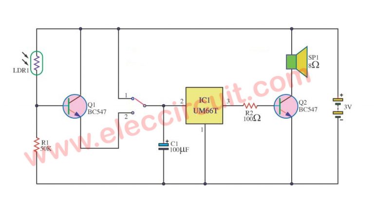 Learn Melody Tone generator circuits using HT82207 | UM3491| MM5837 ...