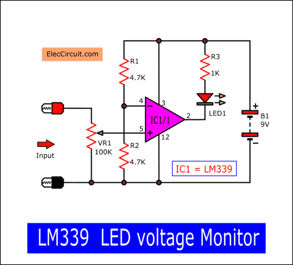 lm339 battery level indicator