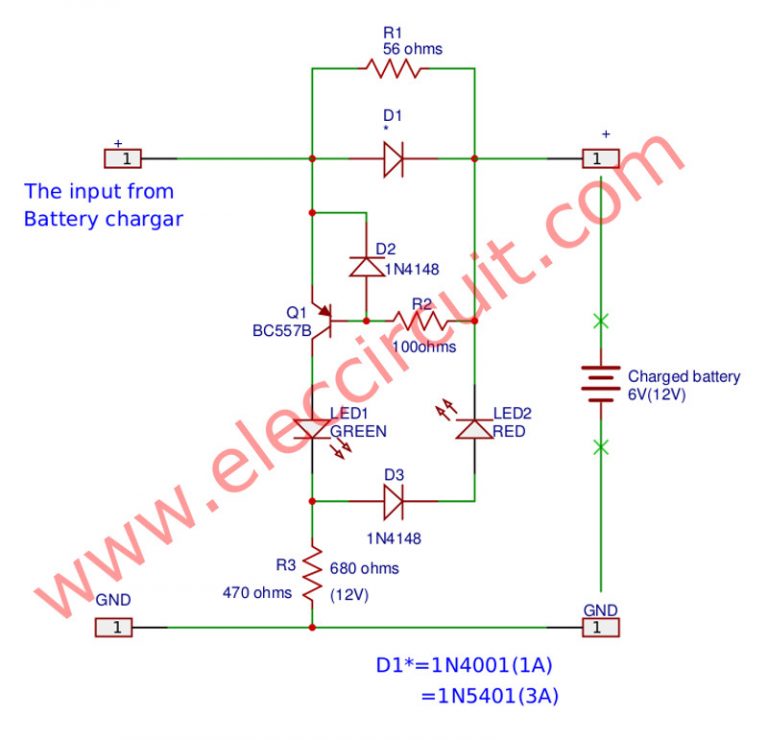 Automatic nimh battery charger circuit cutoff when full - EleeCircuit.com