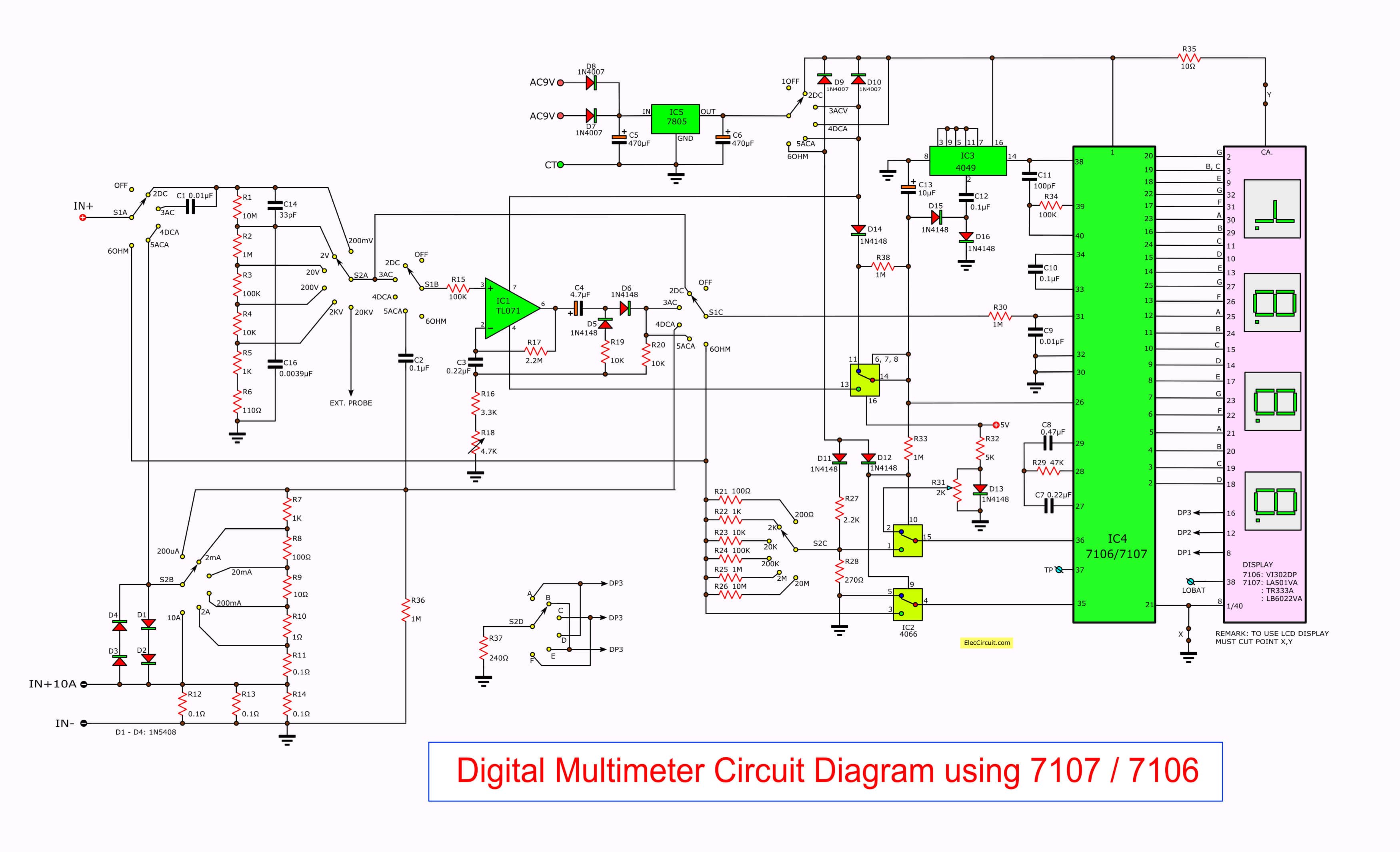 Digital circuit using ICL7107