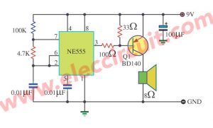 5 circuits of 555 Alarm sound and tone generator - ElecCircuit.com