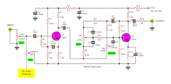 7 tone circuit with PCB layout ElecCircuit