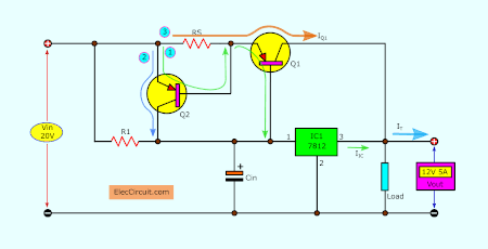Path of the current using transistor booster