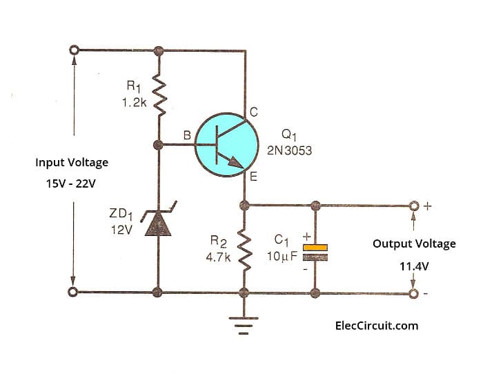 Circuit Diagram Zener Diode Voltage Regulator