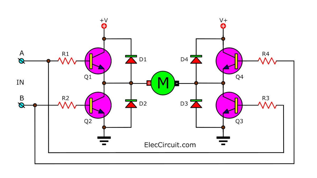 1 of 4 transistor schematic