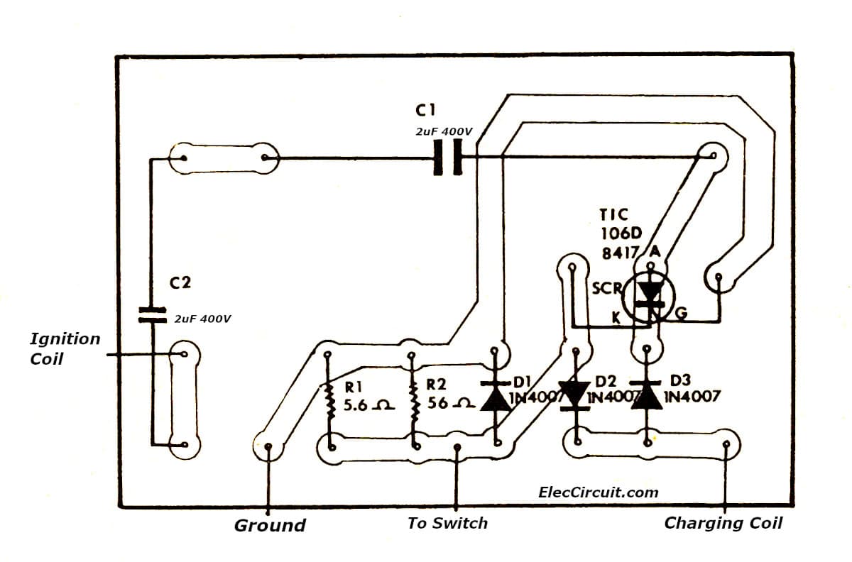 How Motorcycle Capacitor Discharge Ignition CDI works example Circuits