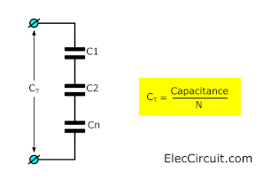Each capacitor in the circuit is equal