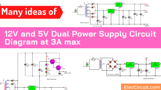 12V 5V Dual Power Supply Circuit Diagram 3A max