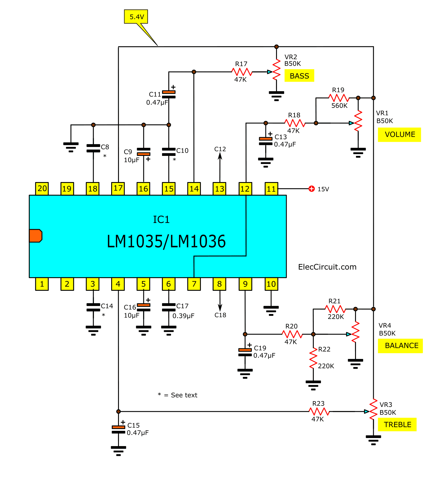 Lm1036 схема включения