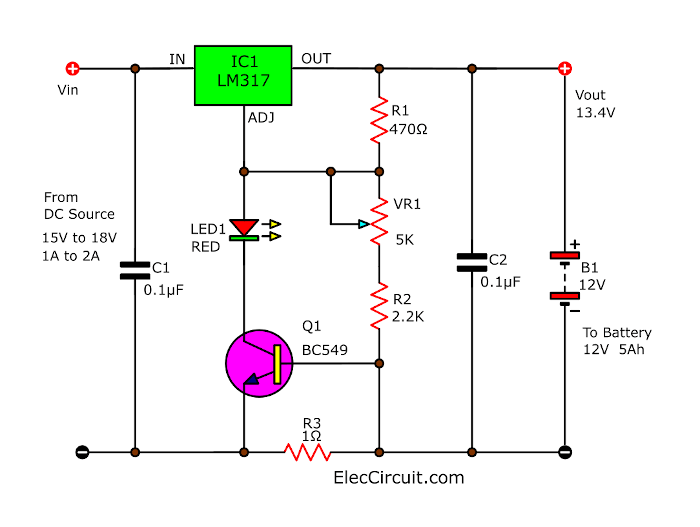 LM317 Lead acid battery charger | 6V, 12V, 24V