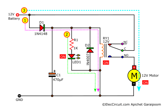 DC motor reverse polarity protection circuit