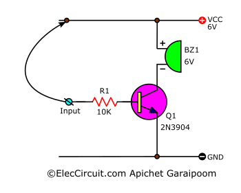 transistor driver for buzzer