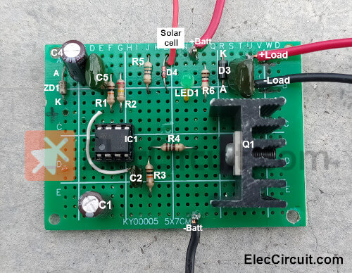 Component layout of Simple Solar-powered 12V water pump
