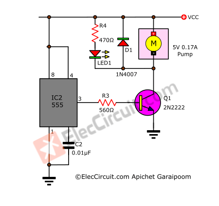 transistor driver circuit for pump