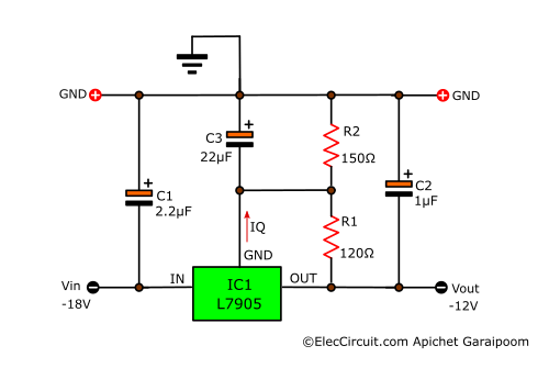 adjust other output voltage using 7905